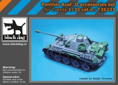BLACK DOG SET RESINA PANTHER AUSF.D 1:35 T35233 - Immagine 1 di 4