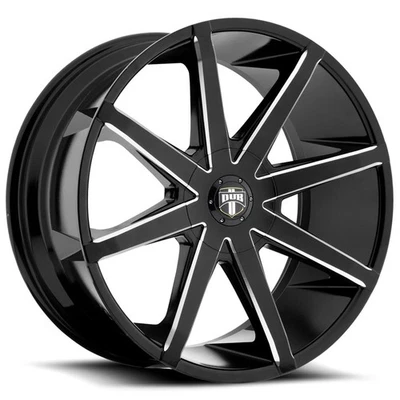 Dub S109 Push 22x9.5 6x5.5" +20mm Black/Milled Wheel Rim 22" Inch Foto 1 de 4