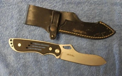 Remington 19725 Custom Carry I hoja fija funda de cuero negro borde liso Foto 1 de 4