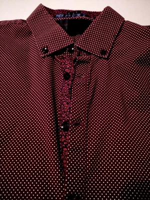 VERSACE 19-69 Abbigicatedo Sportivo 100 хлопок 16 30 в горошек рубашка FLIP МАНЖЕТЫ - Изображение 1 из 4