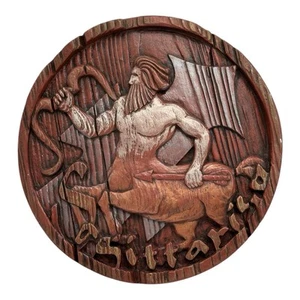 Vintage Sagittarius Chalkware Wall Hanging Art Astrology Zodiac Wall Plaque 10” - Picture 1 of 8