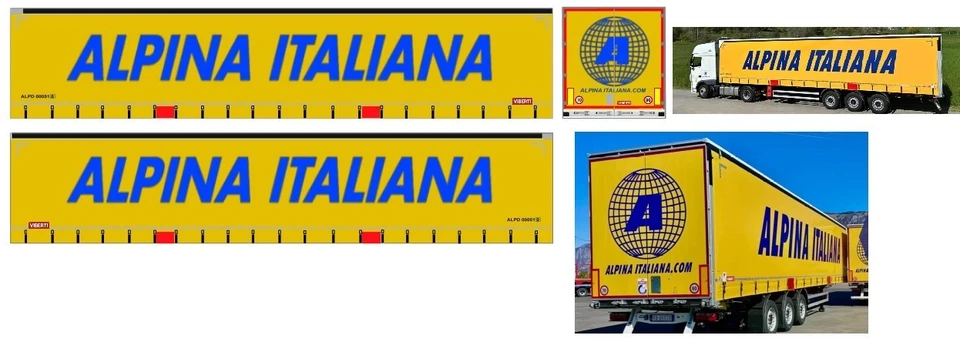 Nuova Grafica adesiva "Alpina ltaliana" frigo Herpa 1/87 - Immagine 1 di 1