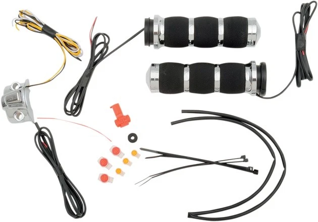 Empuñaduras con amortiguación de aire térmico Avon TBW cromadas #AIR-91-FLY-HT Harley Davidson Foto 1 de 1