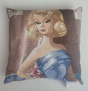 Vintage Barbie Arazzo Getto Cuscino The Northwest Co. 17" X 17" Made In USA - Foto 1 di 9