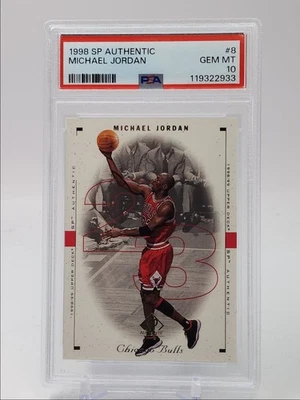 MICHAEL JORDAN 1998-99 UPPER DECK SP AUTHENTIC BASKETBALL BULLS PSA 10 Q5346 - Image 1 of 2