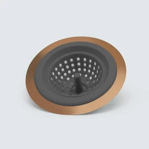 Silicone Sink Basket Strainer, 4.5", copper,Gray - Picture 1 of 6