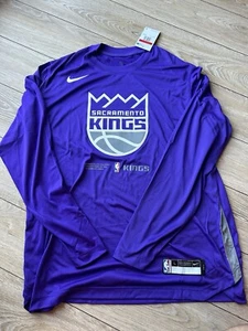 Sacramento Kings Nike Dri Fit Langarm Aufwärmshirt Größe Large & Tall - Bild 1 von 10