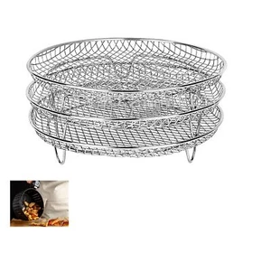 8 Inch Round Air Fryer Rack Stackable Air Fryer Basket Dehydrator Rack - Picture 1 of 7