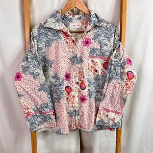 Papinelle Button Up Top Womens Medium Multicoloured Floral Collared Long Sleeve