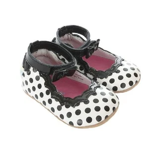 NIB Robeez Shoes Mini Shoez Charlotte Black White 6-9m 9-12m 3 4 - Picture 1 of 1