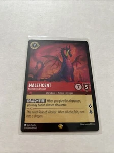 Tarjeta Disney Lorcana Maléfica Dragón Monstruoso Legendario Sin Lámina 113 204 - Imagen 1 de 2