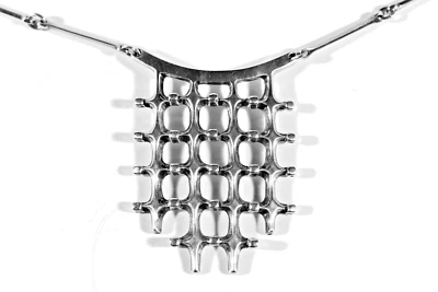 David ANDERSEN Norway 70s Sterlingsilber Collier ° Design Marianne Berg Foto 1 de 4