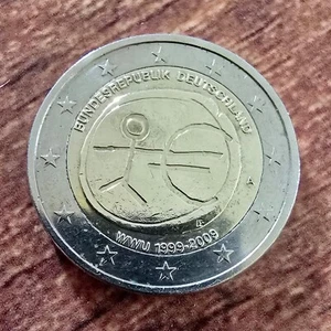 Seltene 2-Euro Münze Strichmännchen WWU 1999-2009 A Bundesrepublik Deutschland - Bild 1 von 2