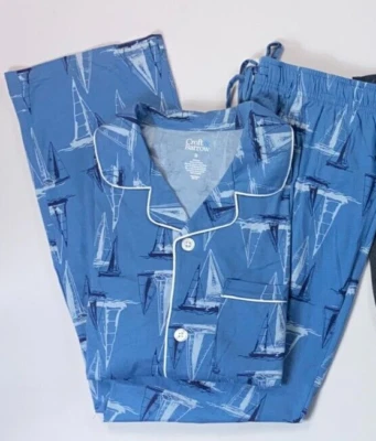 NUEVO Pijama Croft & Barrow The Knit Sleep para hombre conjunto de 2 piezas talla M Foto 1 de 2