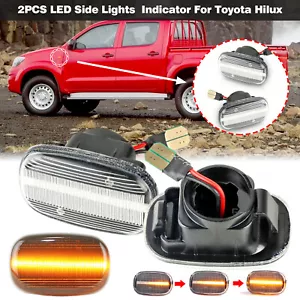 2pcs LED Guard Indicator Blinker Flasher For Toyota Hilux 2004-2014 Camry Rav4 - Picture 1 of 6