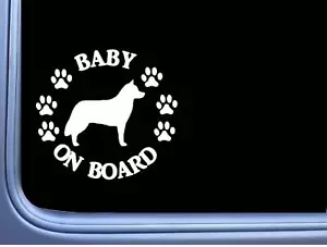 Baby on Board Siberian Husky L489 6" Sticker decal - Picture 1 of 1