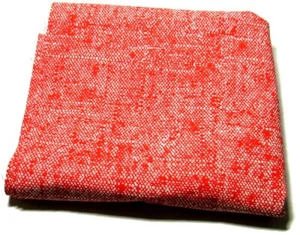 Cotton Sewing Fabric Faux Red Net Look on White Background Quilt Crafts 1-5/8 yd - Picture 1 of 8