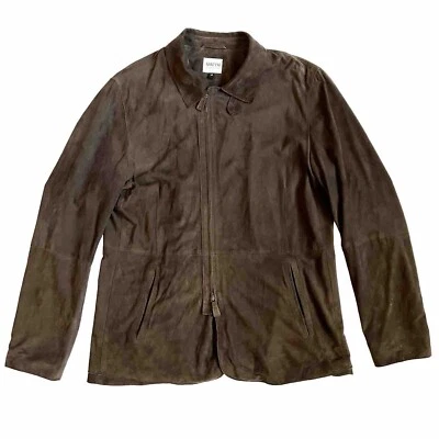 Chaqueta de piel de cabra ARMANI COLLEZIONI para hombre talla 42 marrón Foto 1 de 4