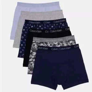 Boys 6 Pack Sz L Calvin Klein Boxer Brief Underwear Cotton Stretch Tag-Free 193 - Picture 1 of 3