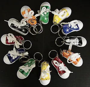 12 ingrosso LOTTO 12 SCARPE TELA MISURA MINI PORTACHIAVI PORTACHIAVI - Foto 1 di 3
