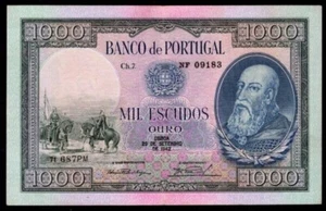 Portugal: Banco De Portugal. 1,000 escudos. 29-9-1942. NF 09183. VF-EF - Picture 1 of 2