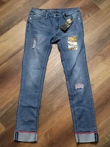 NEW! VIGOSS The Austin Girl's Ankle Skinny Jeans Size 16 cuffed bottom medium - Picture 1 of 10
