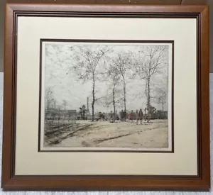 Original TANNA KASIMIR-HOERNES 'View of EIFFEL TOWER' Paris Aquatint Etching - Picture 1 of 15