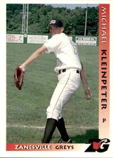 1996 Zanesville Greys Grandstand #14 Michael Kleinpeter Savannah Georgia GA Card
