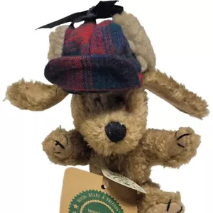 Boyd's Bear Dog Indy Red Blue Plaid Muffler Hat The Archive Collection Indy - Picture 1 of 7