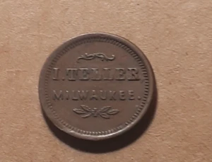 1863 CWT I. TELLER MILWAUKEE - Picture 1 of 2
