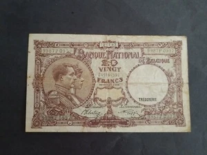 Belgium 20 Francs 1943 P-111 Circulated WWII 🇧🇪 - Picture 1 of 2