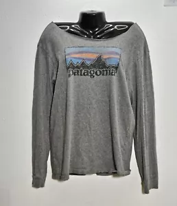 Patagonia Damen Größe M grau Langarm T-Shirt vorne Logo Cut Style Rundhals - Bild 1 von 10
