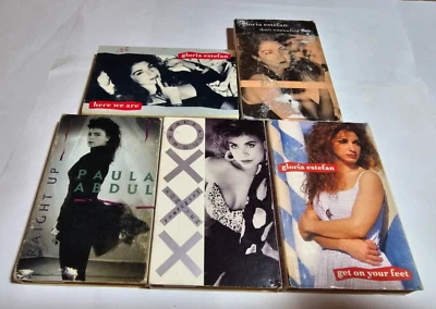 1980s PAULA ABDUL & GLORIA ESTEFAN CASSETTES SINGLES TAPES STRAIGHT UP FOREVER - Image 1 of 4