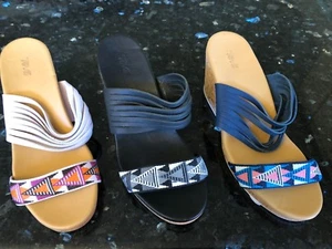 New Womens TEVA Arrabelle Slide Mosaic Webbing US 7 UK 5 EU 38 SANDAL Heel - Picture 1 of 19