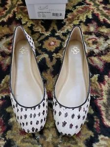 NWT Ann Taylor Women's Black beige Leiah Leopard Ballet Flats Size 5.5 - Picture 1 of 6
