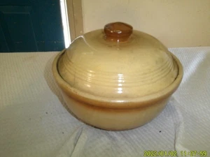 CIOTOLA CON COPERCHIO VINTAGE IN GRES TIPO EVE-N FORNO - Foto 1 di 5