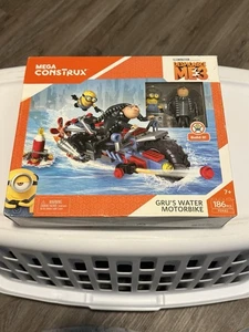 Mega Construx FDX82 DESPICABLE ME 3 GRUS WATER MOTORBIKE Building Set- Box Dama - Picture 1 of 4