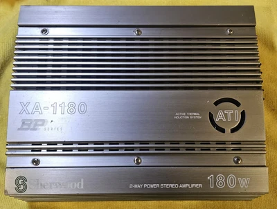 AMPLIFICADOR COCHE ESTÉREO 2 VÍAS SHERWOOD XA-1180 SERIE BP AUDIO 180W Foto 1 de 4