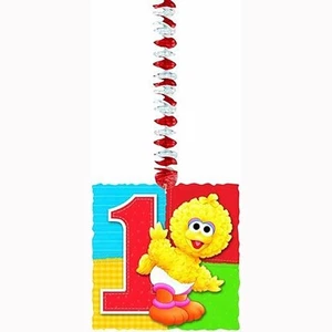Sesamstraße 1. Geburtstag Übergabe Deko Krümelmonster großer Vogel Elmo 3 Stück - Bild 1 von 1