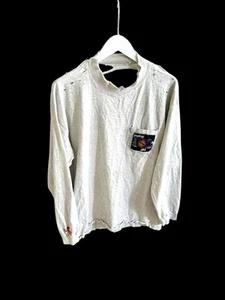 Vintage 90’s Reebok Pump It Up Long Sleeve Shirt Large/XL Embroidered Thrashed - Picture 1 of 9