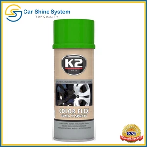 RUBBER PAINT GREEN PEEL OFF PAINT SPRAY CAN AEROSOL 400ML K2 COLOR FLEX - Picture 1 of 1