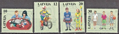 LATVIA:1997 SC#446-49 MNH Children’s Activities AP2867 - Image 1 of 2