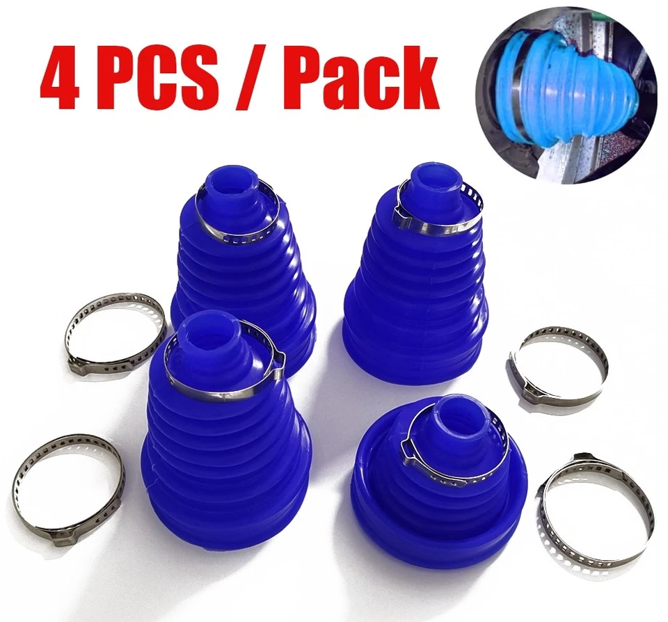 Kit de arranque de eje de transmisión de junta CV de 4 piezas abrazadera máquina de dirección cubierta antipolvo universal Foto 1 de 4