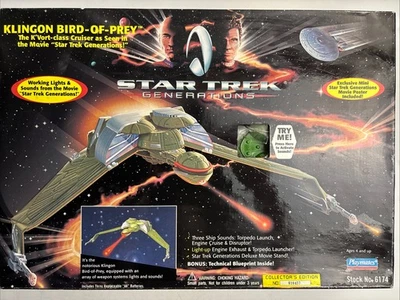 1994 Star Trek The Next Generation Klingon Bird-of-Prey Ship Playmates SEALED - Image 1 of 4