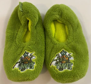 TMNT Teenage Mutant Ninja Turtles Plush Green Slippers Kids Toddlers S/M - Picture 1 of 11
