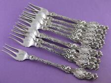 11 Sterling WHITING Cocktail / Oyster Forks LILY 1902 ~no mono