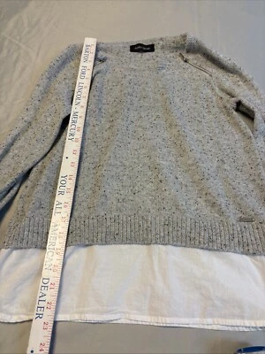 Suéter suéter gris con ribete de camisa blanca Ivanka Trump para mujer talla S E-10 Foto 1 de 4