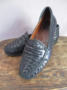 Allen Edmonds St Croix authentische schwarze geflochtene Leder niedrige Vamp Halbschuhe 9D - Bild 1 von 7