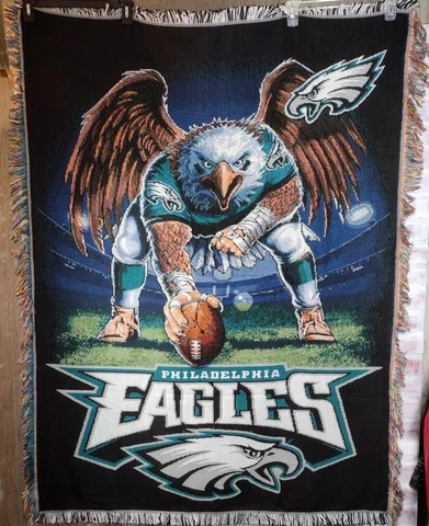 Philadelphia Eagles NFL Throw blanket Wall art 60" x 47" Northwest Company Cover