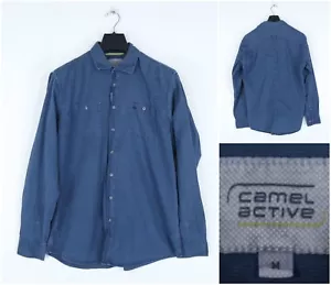 Mens CAMEL ACTIVE Shirt Large Blue Corduroy Regular Fit Casual Top - Picture 1 of 11